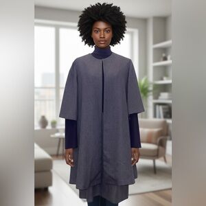 Coldwater Creek Dress and Cover Set Mock Turtleneck Long Sleeve Tweed Size 16